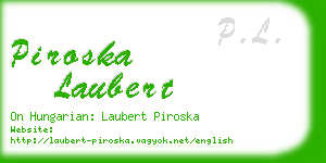 piroska laubert business card